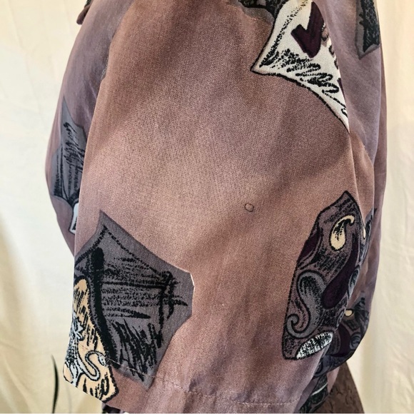 Vintage 1980s/90s Abstract Print Handmade Skirt Set - Picture 5 of 13